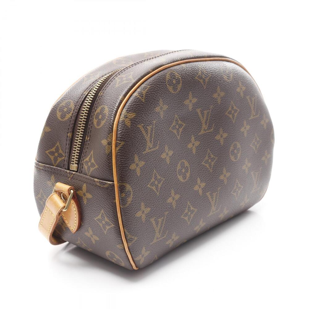 Louis Vuitton Canvas Bag Shoulder Blois Monogram Leather Brown